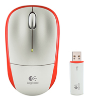 Logitech Wireless Mouse M205 Silver-Orange USB