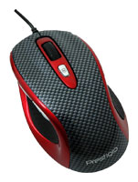 Prestigio M size Mouse PJ-MSO2 Carbon-Red USB