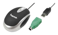 HAMA Optical Mouse M440 Black-Silver USB+PS/2